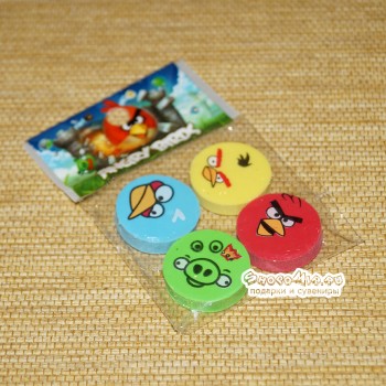 Набор стирательных резинок AngryBirds 4шт