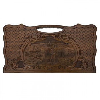 Нарды резные "Охота", с ручкой