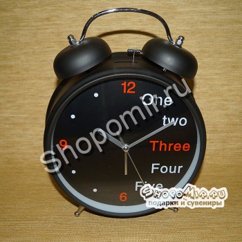 Часы-будильник "Черный XXL"